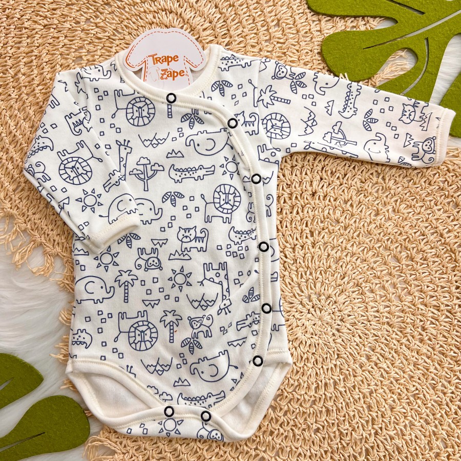 Body Kimono M/L Safari - Off White e Azul Jeans